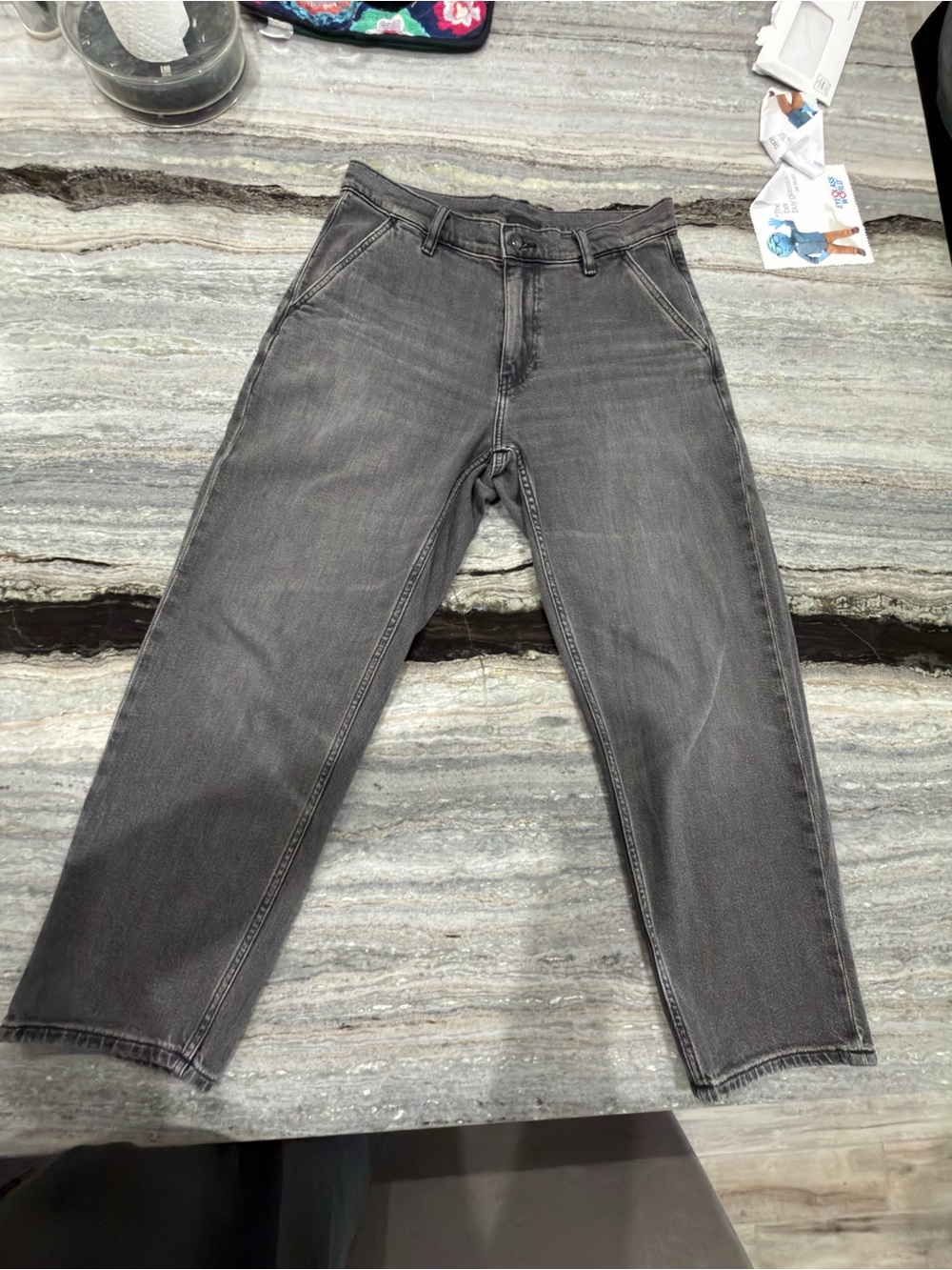 Uniqlo Mens Relaxed Ankle Jeans